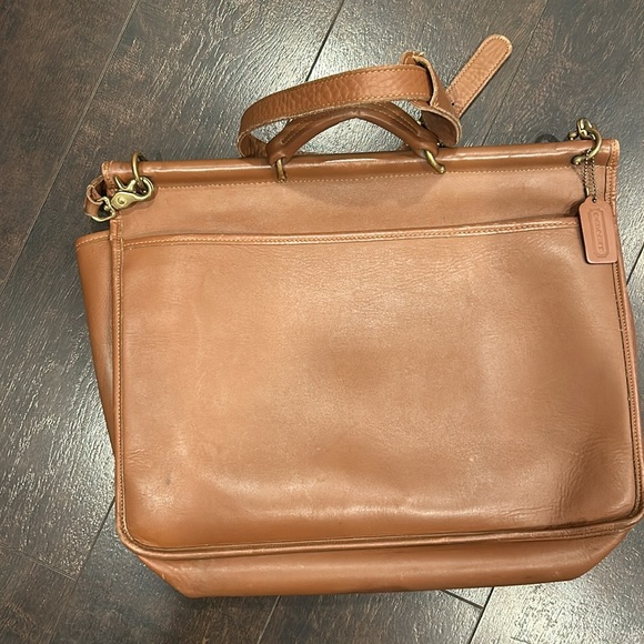 COACH Vintage ‘96 Beekman Briefcase/Laptop Bag Brown Gold - Picture 10 of 16